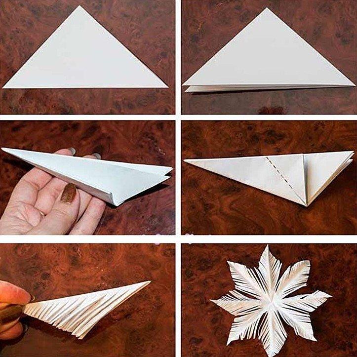 Flocon de neige volumétrique avec rayons-plumes en papier