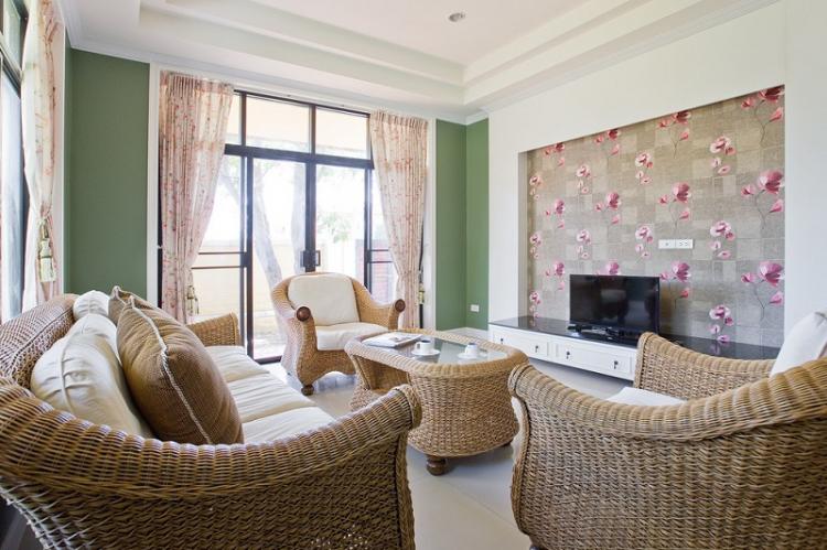 Dessin et conception de papier peint pour le salon