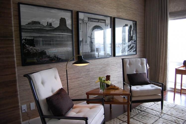 Papier peint pour le salon - photos et idées