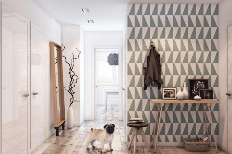 Papier peint pour le couloir dans le style scandinave
