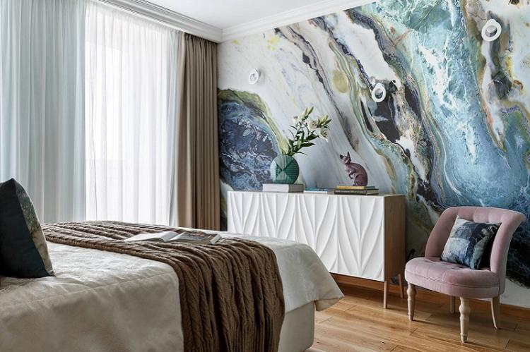 Papier peint pour la chambre dans un style moderne