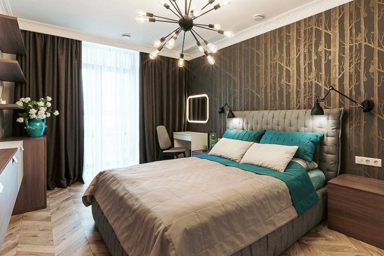 Papier peint pour la chambre - photos et idées