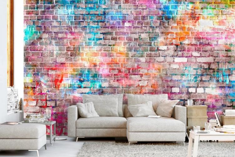 Maçonnerie multicolore - Papier peint pour la maçonnerie