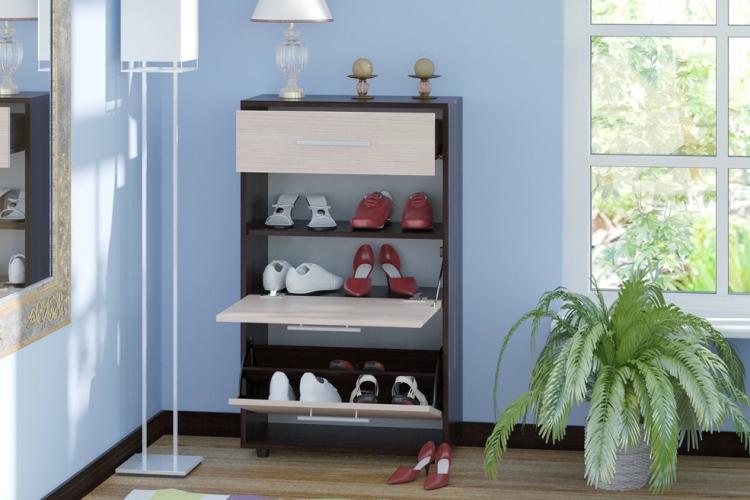 Étagère à chaussures dans le couloir - idées de photos