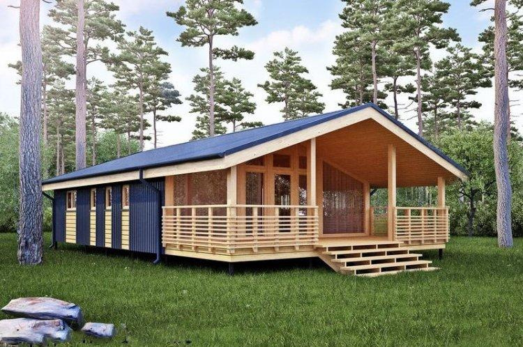 Maisons à un étage avec terrasse - projets et photos