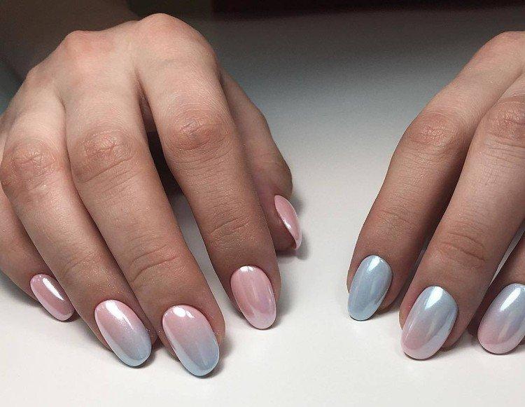 Ombre sur les ongles avec frottement - photo