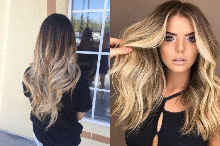 Ombre de contraste pour les cheveux foncés