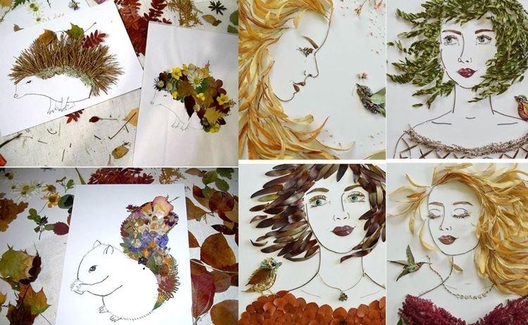 Peintures volumétriques - artisanat d'automne à faire soi-même à la maternelle