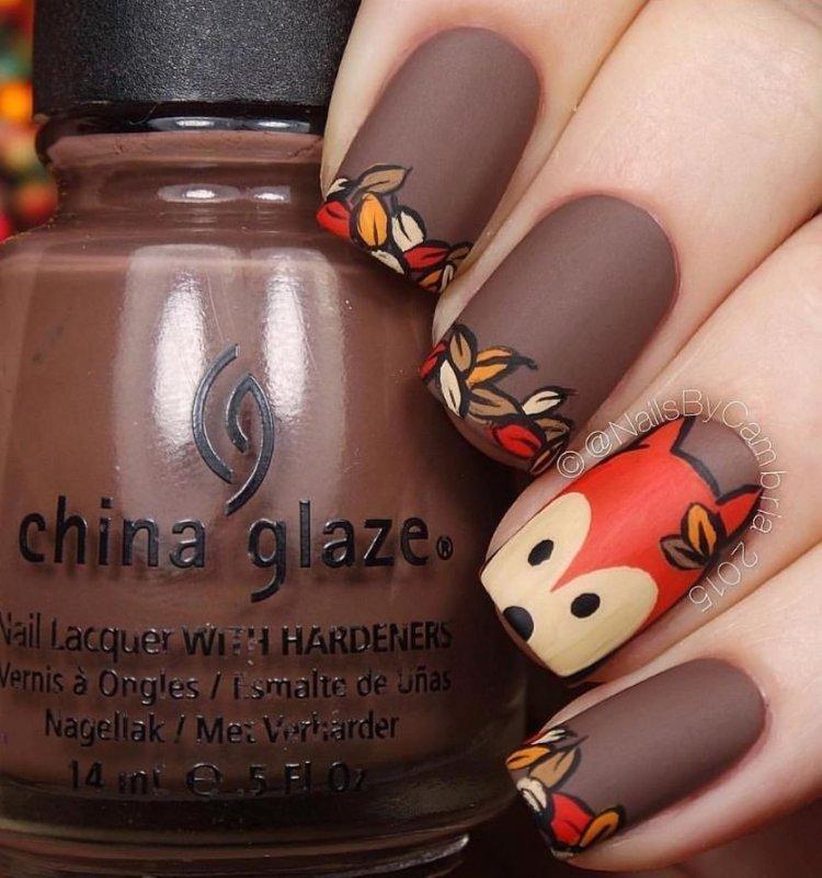 Manucure mate d'automne 2020 - photo