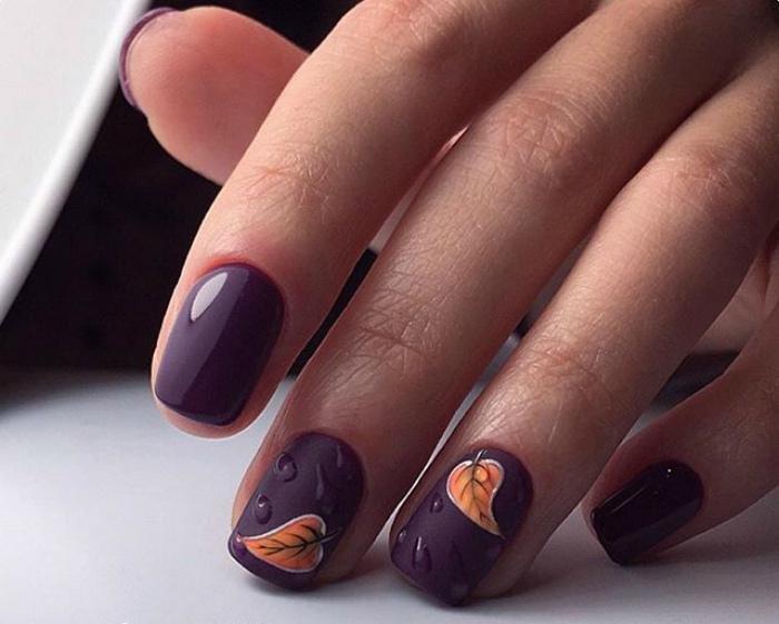 Manucure d'automne 2020 pour ongles courts - photo