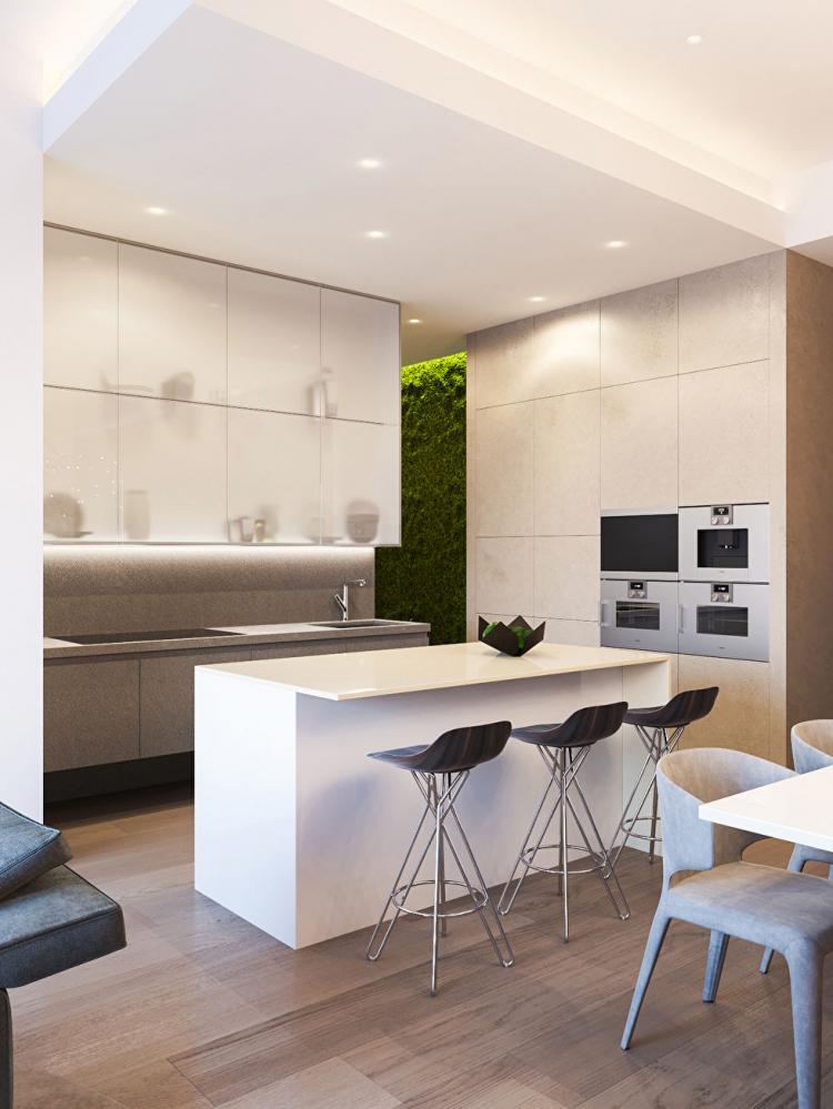 Penthouse dans le complexe résidentiel Sadovye Kvartaly - design d'intérieur