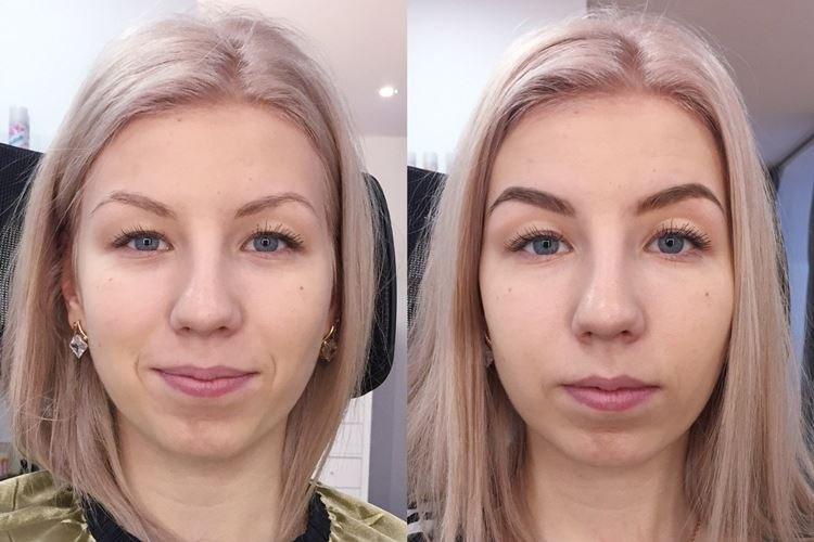 Maquillage permanent des sourcils - photos avant et après