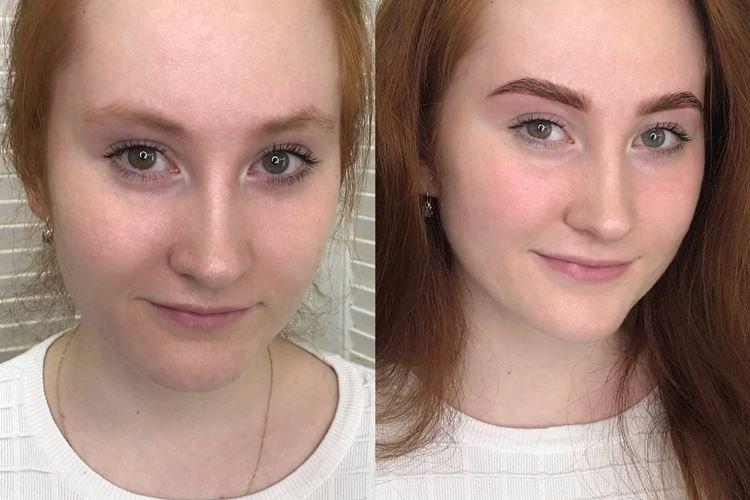 Maquillage permanent des sourcils - photos avant et après