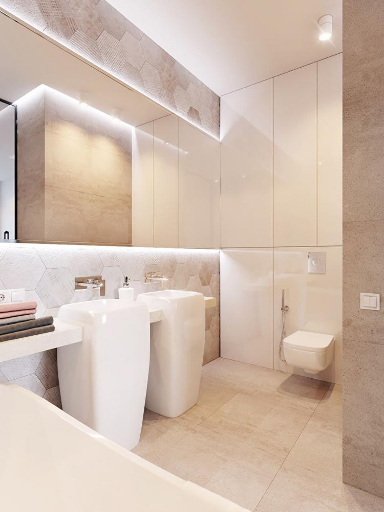 Rose & Blanc : Appartement de style scandinave - design d'intérieur