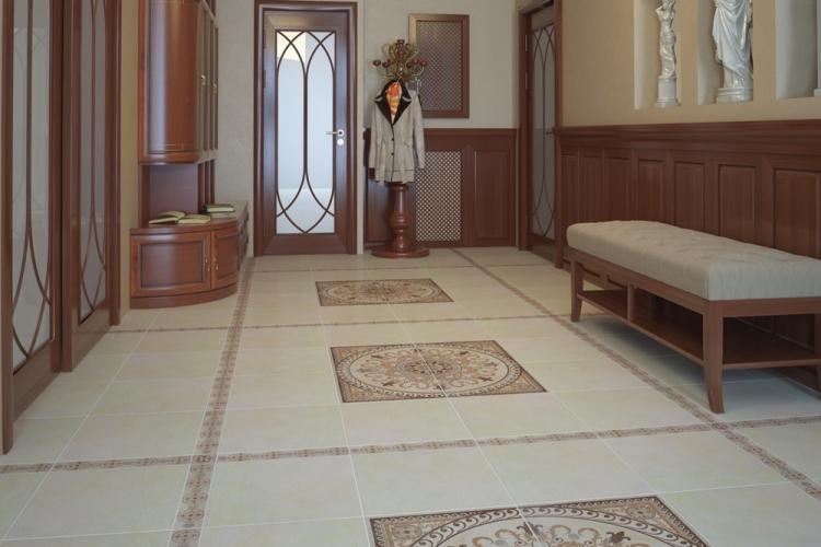 Types de carreaux de sol dans le couloir