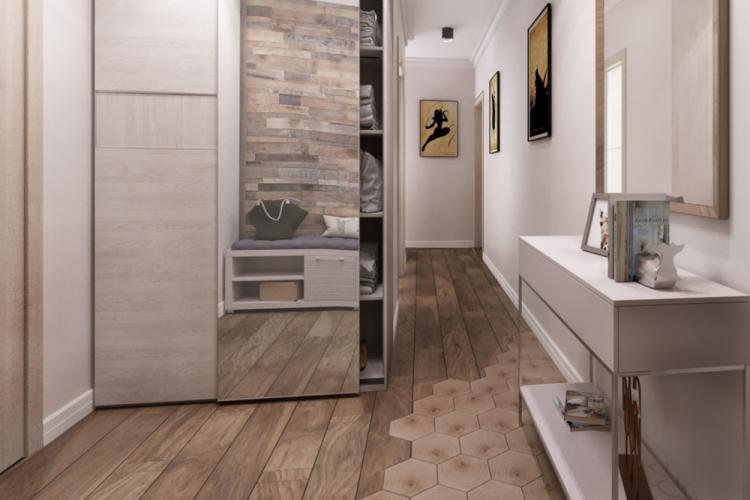 Carrelage de couloir dans un style moderne