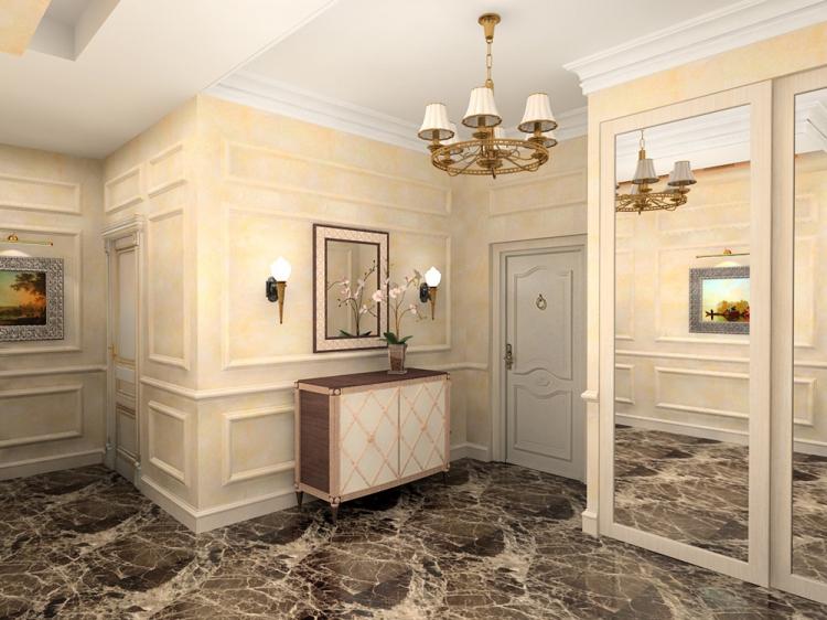 Carrelage de couloir de style classique