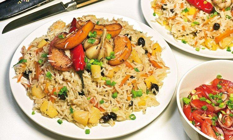 Porc pilaf au potiron et coing - recettes