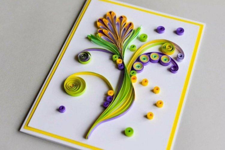 Peinture Quilling - Cadeau d'anniversaire DIY pour maman