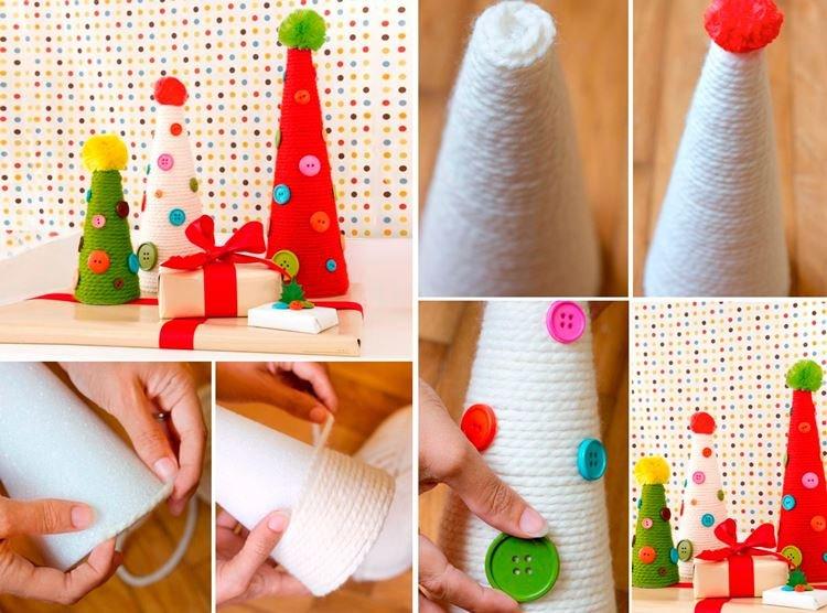 Arbre de Noël en fils - un cadeau pour le Nouvel An 2021 de vos propres mains