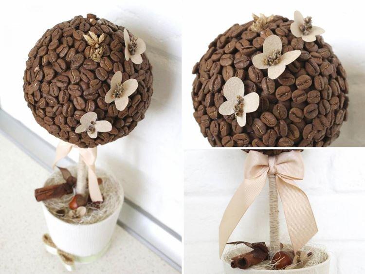 Topiaire de grains de café - Cadeau d'anniversaire bricolage pour papa