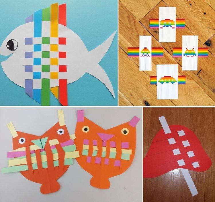 Motifs en osier - Artisanat en papier pour les enfants