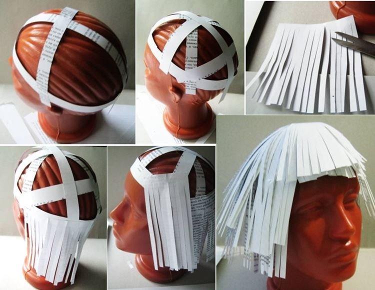 Perruque en papier - Artisanat en papier pour les enfants