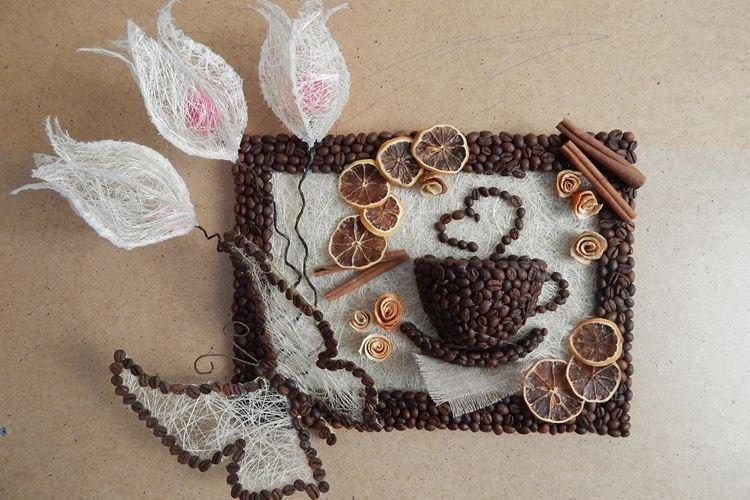 Artisanat à partir de grains de café de vos propres mains - photos et idées