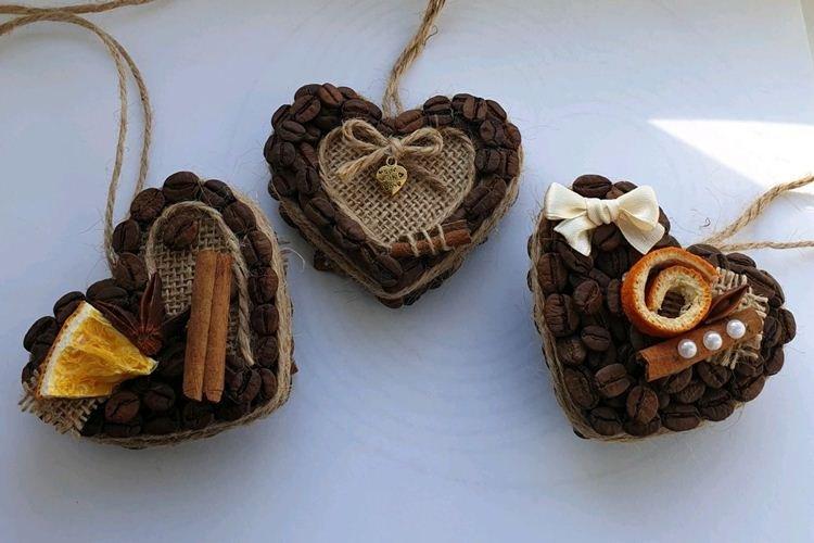 Artisanat à partir de grains de café de vos propres mains - photos et idées