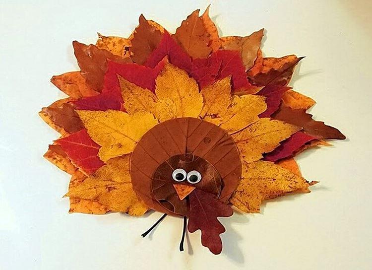 Artisanat de feuilles d'automne pour enfants - photos et idées