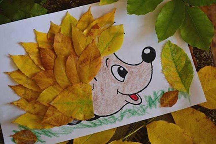 Artisanat de feuilles d'automne pour enfants - photos et idées