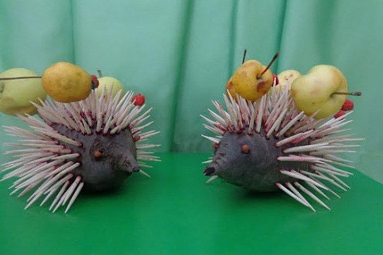 Hérissons de betteraves - Artisanat à base de légumes pour la maternelle