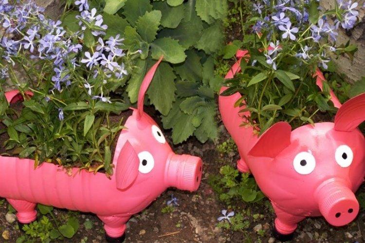 Figurines de jardin - Bricolage à partir de bouteilles en plastique