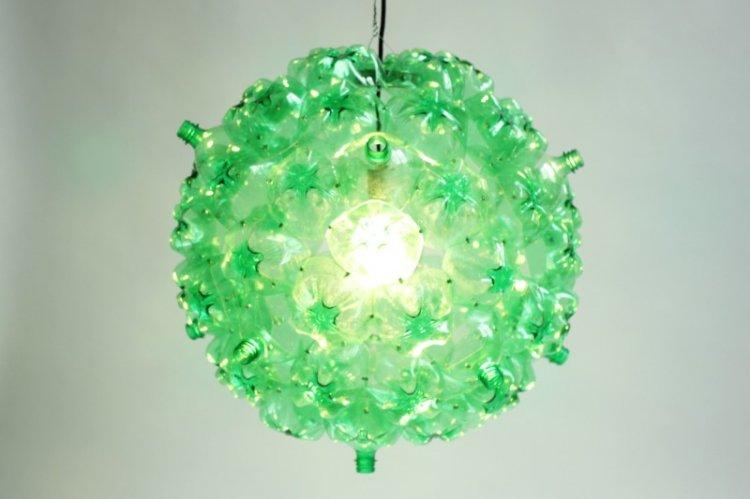 Lampes et abat-jour - Artisanat à partir de bouteilles en plastique de vos propres mains