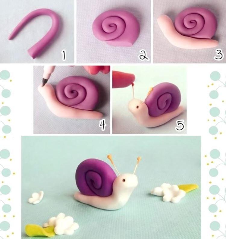 Escargot - Artisanat de pâte à modeler pour enfants