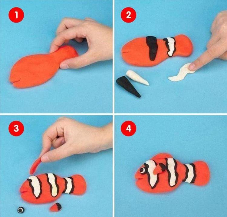 Artisanat de pâte à modeler pour enfants - photos et idées