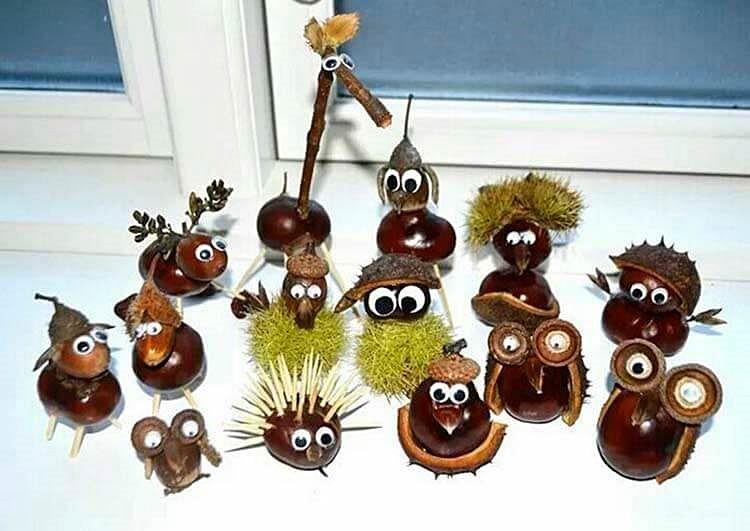 Artisanat à partir de matériaux naturels pour la maternelle - photos et idées