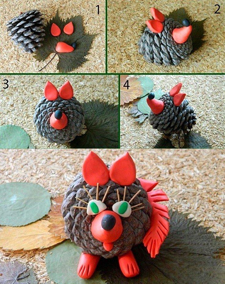 Petits animaux de cônes - Artisanat de cônes pour enfants