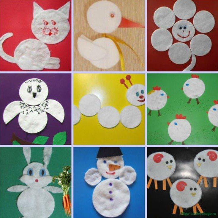 Artisanat à partir de cotons à la maternelle de leurs propres mains