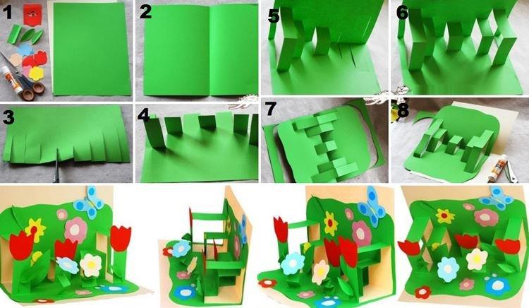 Bricolage en papier volumétrique à faire soi-même à la maternelle