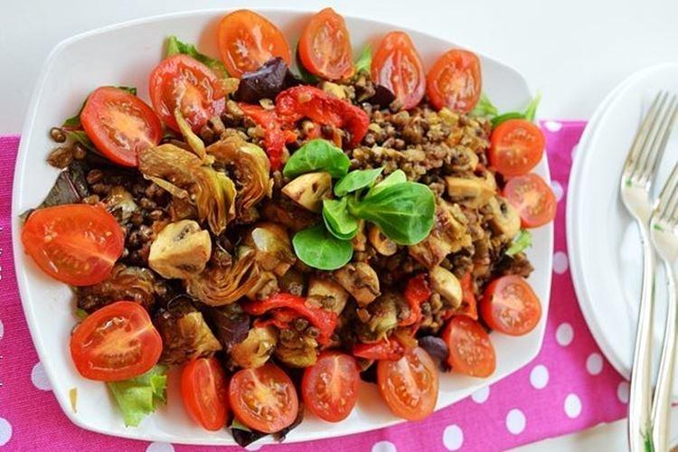 Salade de lentilles maigres et artichauts - recettes