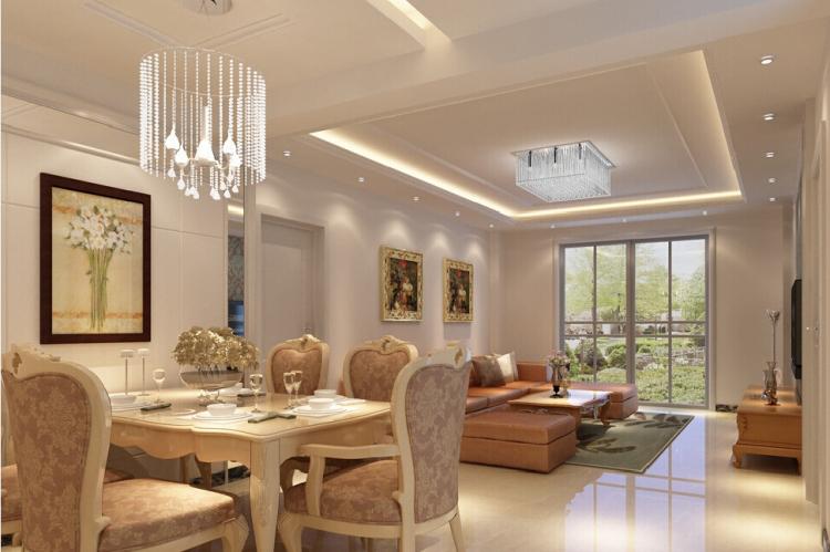 Plafonds en plaques de plâtre à plusieurs niveaux dans la cuisine