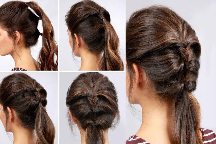 Queue de cheval à gradins - Coiffures pour cheveux longs pour tous les jours