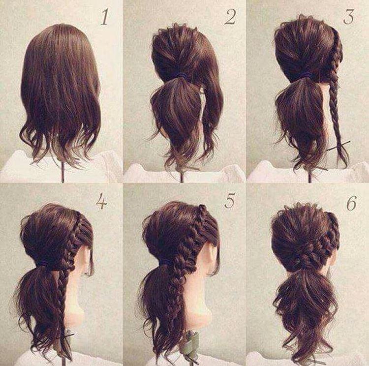 Queue de cheval asymétrique - Coiffures pour le nouvel an 2021 pour cheveux mi-longs