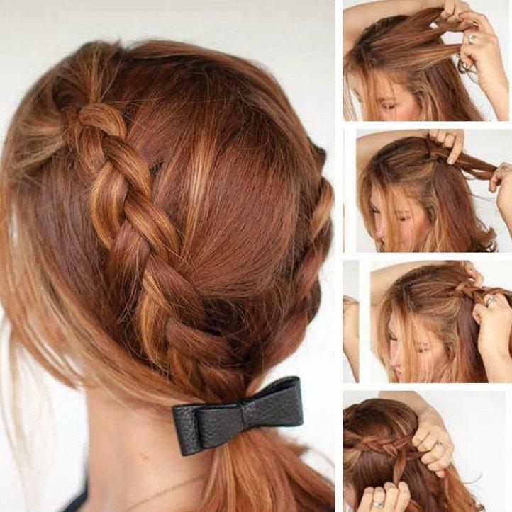 Queue de cheval courte avec queues de cheval - Coiffures scolaires pour adolescents