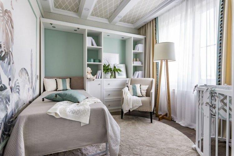 Chambre d'enfants rectangulaire - photo de design d'intérieur