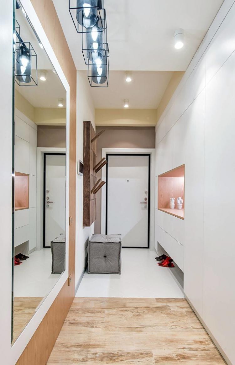 Couloir rectangulaire - photo de design d'intérieur