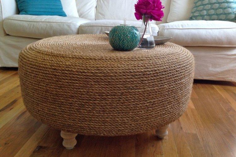Pouf bricolage à partir d'un pneu - comment faire