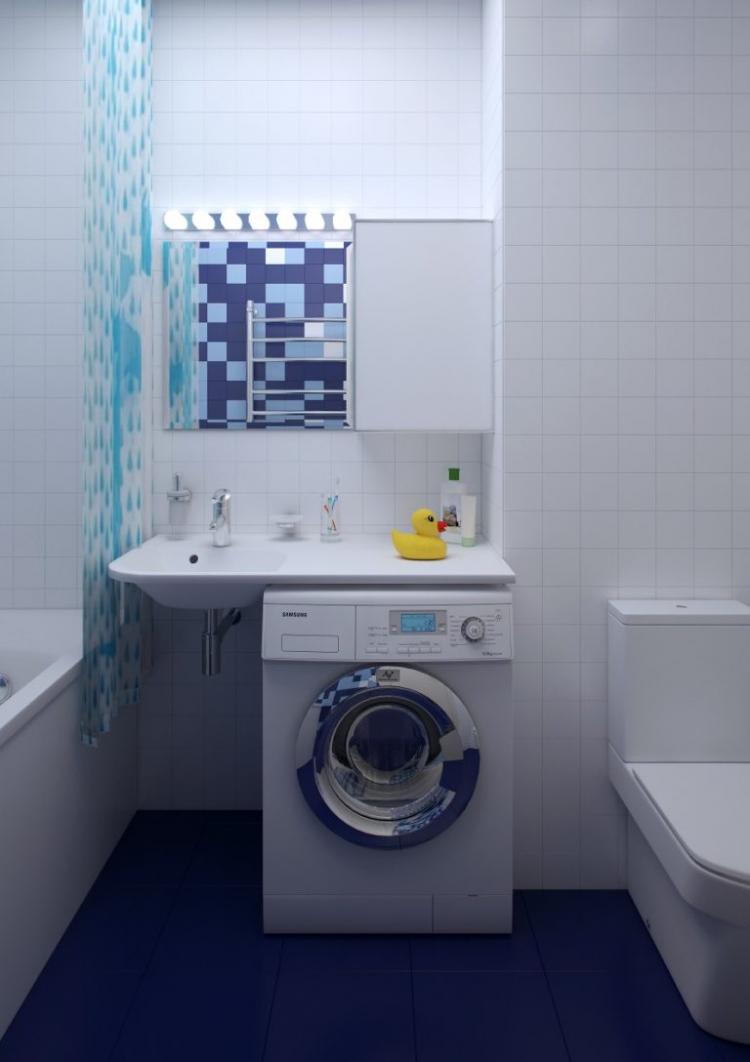 Évier au-dessus de la machine à laver - photo