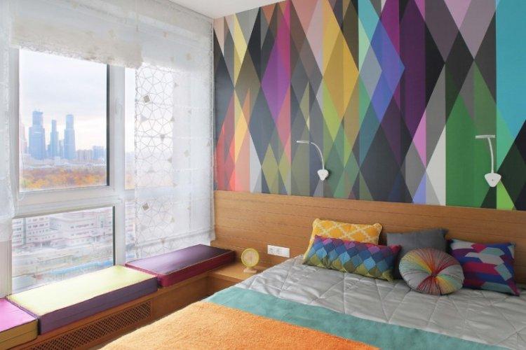 Stores romains dans la chambre - photo de design d'intérieur